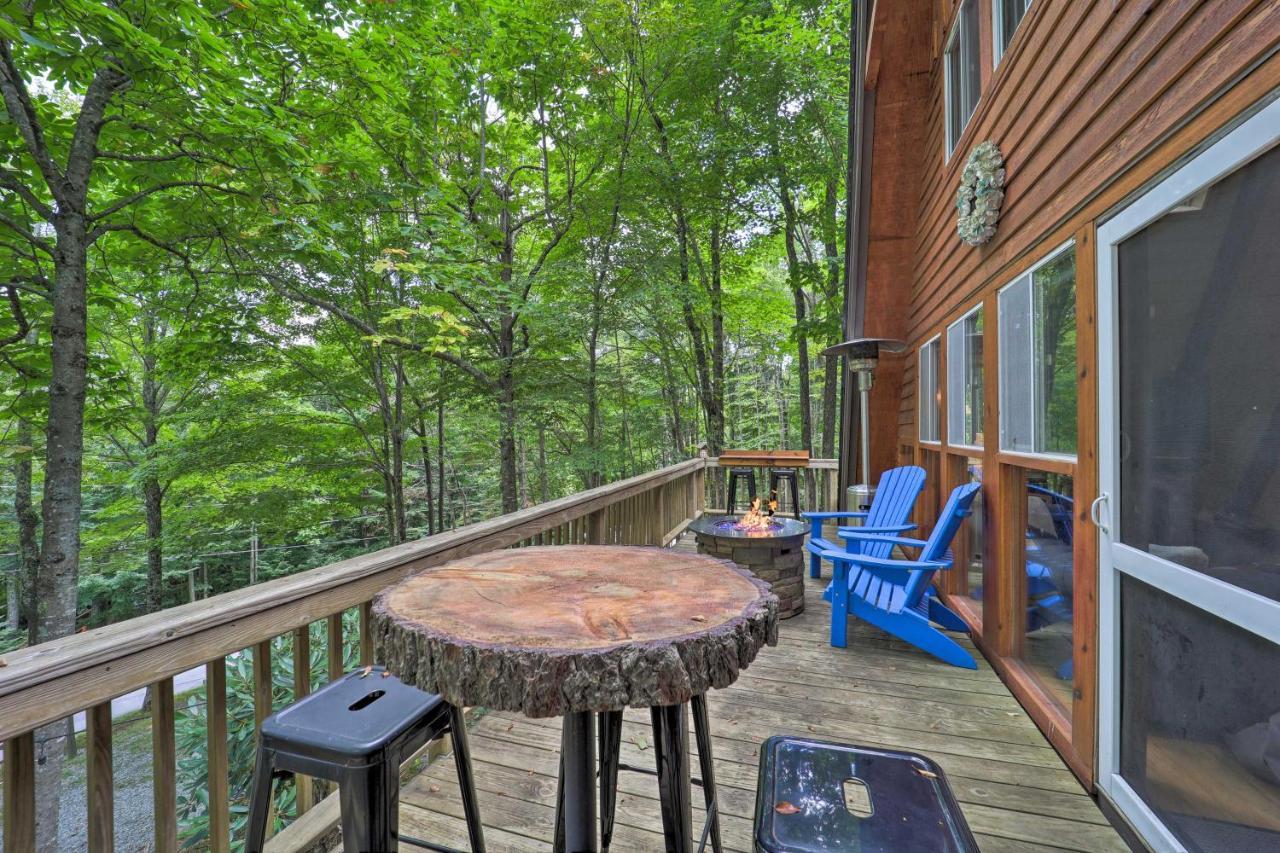 A-Frame Cabin With Hot Tub 1 Mi To Beech Mountain! Εξωτερικό φωτογραφία