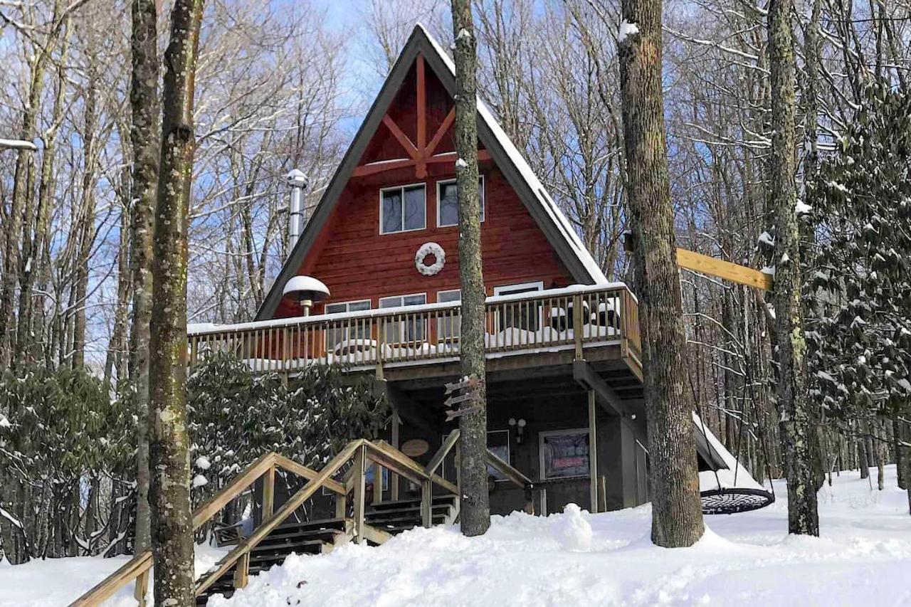 A-Frame Cabin With Hot Tub 1 Mi To Beech Mountain! Εξωτερικό φωτογραφία
