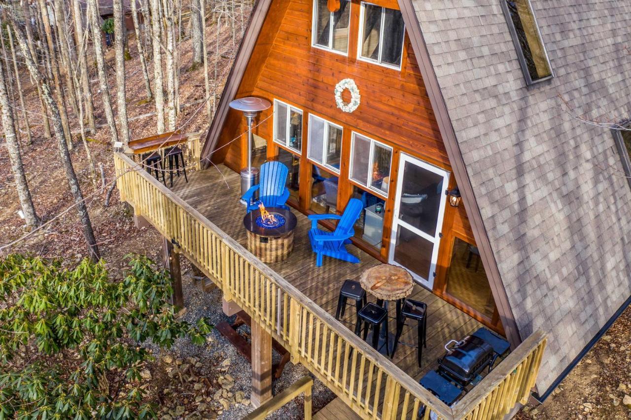A-Frame Cabin With Hot Tub 1 Mi To Beech Mountain! Εξωτερικό φωτογραφία