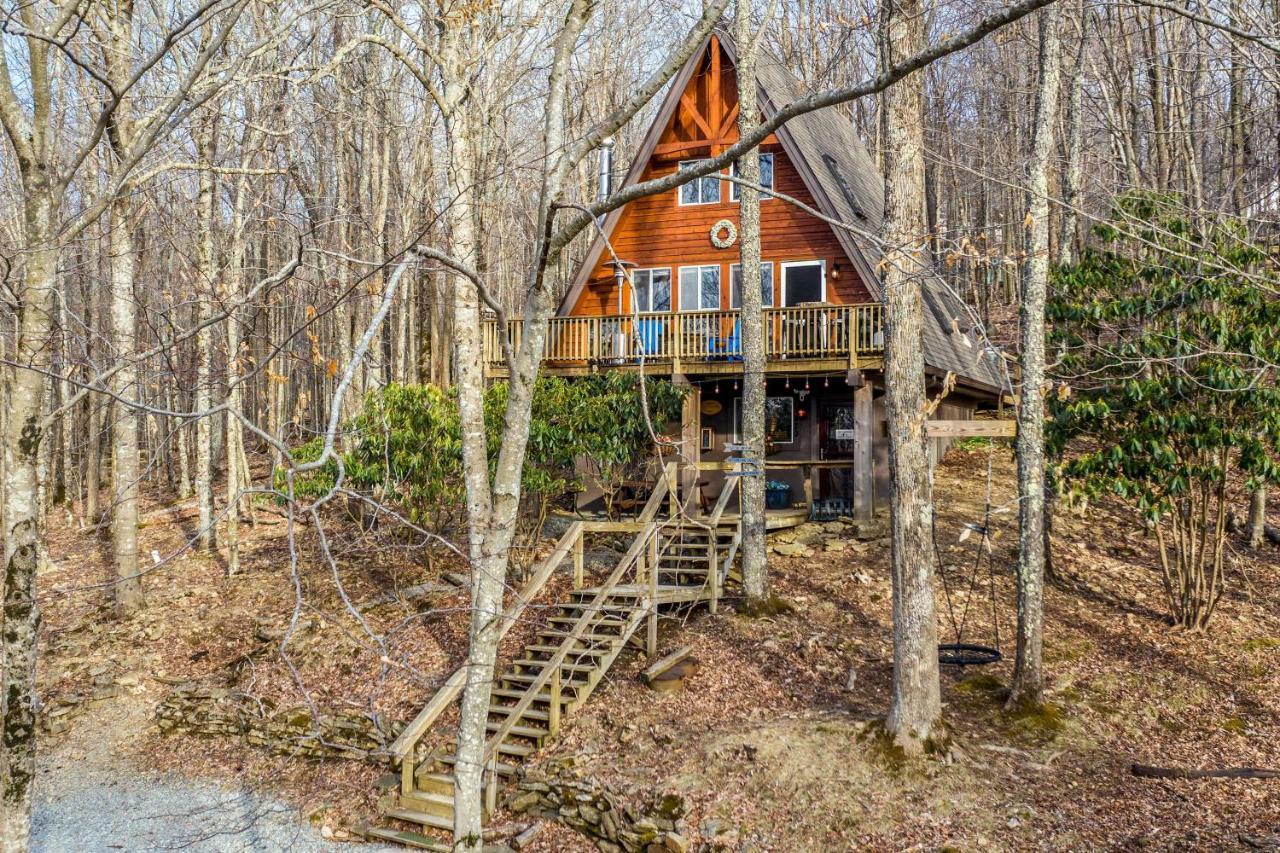 A-Frame Cabin With Hot Tub 1 Mi To Beech Mountain! Εξωτερικό φωτογραφία