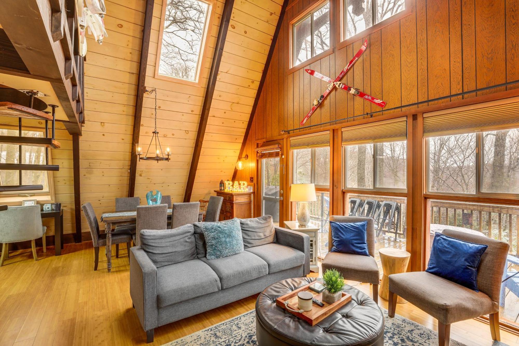 A-Frame Cabin With Hot Tub 1 Mi To Beech Mountain! Εξωτερικό φωτογραφία